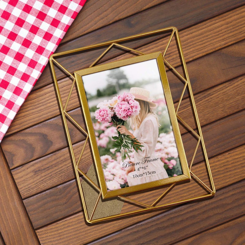SPEPLA 4x6 Metal Picture Frames for Tabletop or Wall Mounting Display  2 Pack 6 x 4 Photo Frame - Image 5